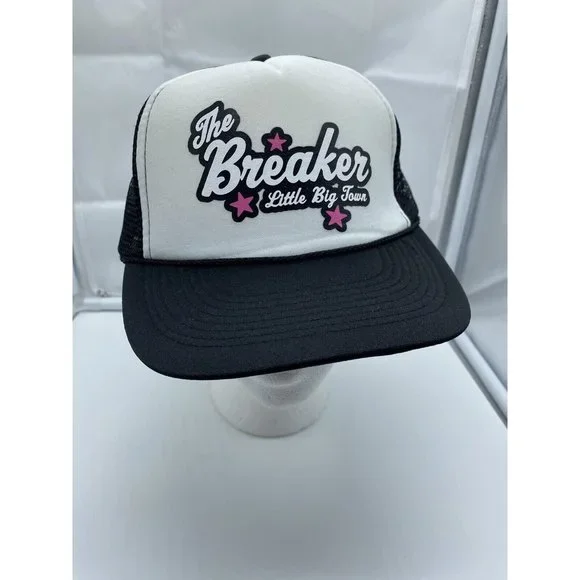 Little Big Town Black White Trucker Hat Snap-back The Breaker Mesh-back Music - Picture 5 of 7